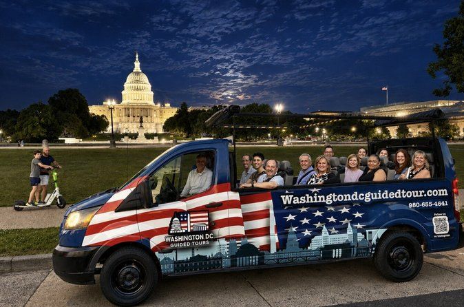 Washington DC Monuments Moonlight Guided Open-Air Cruiser Tour