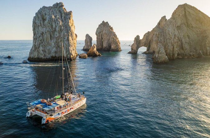 Los Cabos Sunset Cruise: Iconic Views, Group Joy, Food and Drink