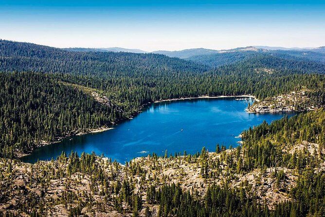 Small Group Hiking Around The Pinecrest Lake Trail