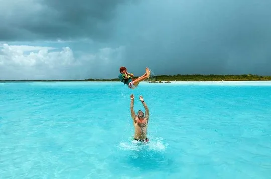 Bacalar Seven Colors Lagoon Boat Adventure from Costa Maya
