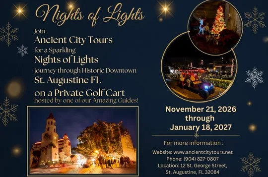 A Sparkling Nights of Lights Journey by Golf Cart