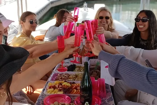 1.5hr Romantic-Surprise Dinner-Wine & Cheese or Sushi Boat Cruise