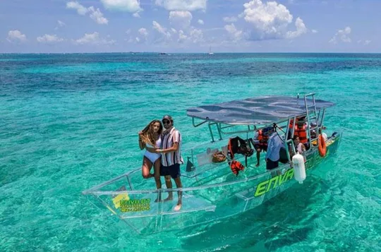 Clear Boat Ride at Isla Mujeres