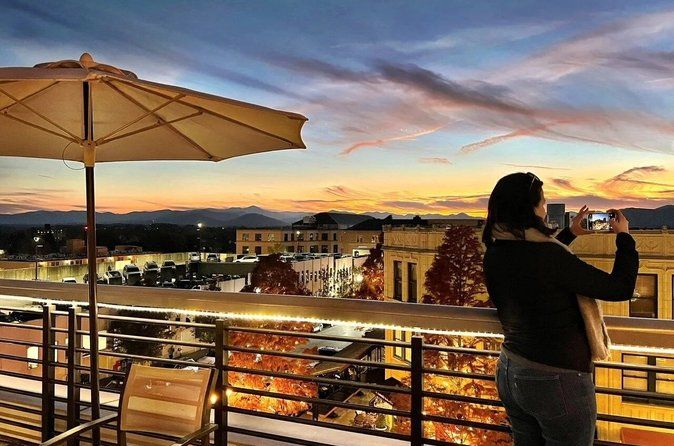 Asheville Rooftop Sunset Tour with Cocktails & Mountain Views