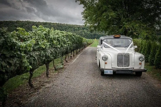 Niagara-on-the-Lake Wine Tour with Lunch -Private Tour in Classic English Cab