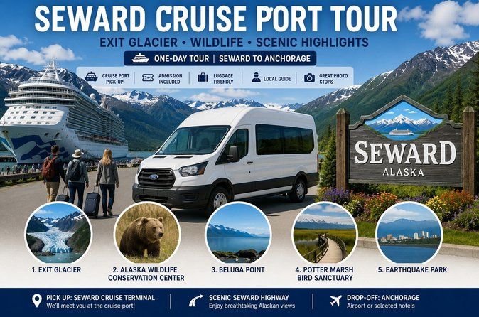 Seward to Anchorage Glacier and Wildlife Tour