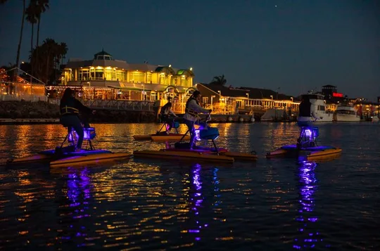 Long Beach Hydrobike Ride on Alamitos Bay: Day, Sunset or Glow