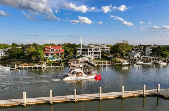 Morning Charleston Harbor Sail Lux Catamaran Shade and Seating