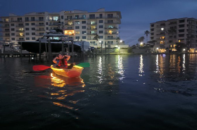 Glowing Clear Kayak Sunset Adventure in Destin Harbor