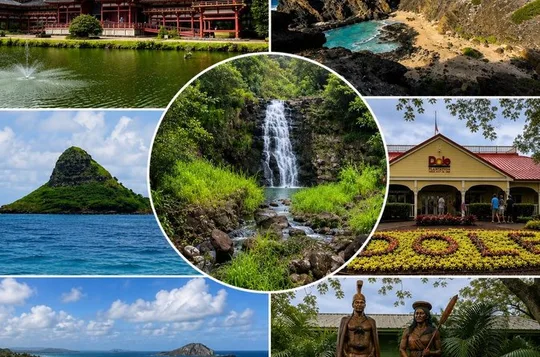 Waimea WaterFalls & Oahu Circle Island Tour with Byodo-In Temple