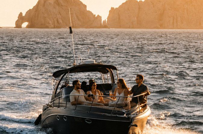 Luxury Black Yacht Arch Snorkel and Sea of Cortez