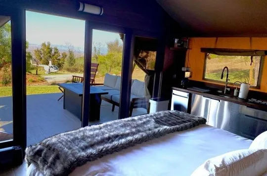 Private Helicopter Tour and Luxury Glamping Overnight Retreat