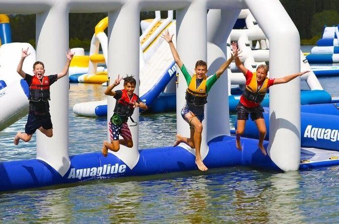 Inflatable Aqua Park Adventure at Stoke Factory New Braunfels