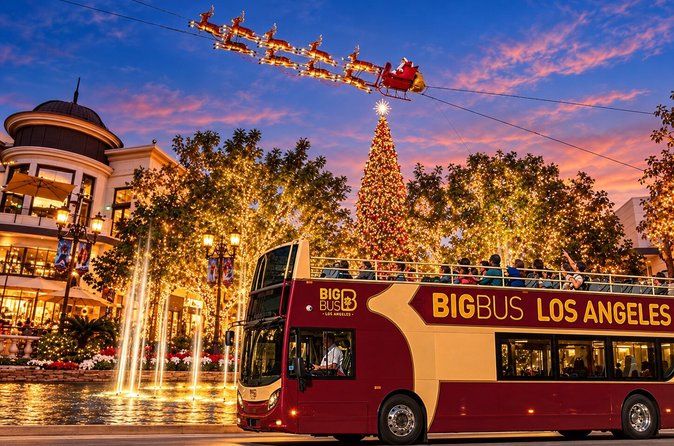 Los Angeles Holiday Lights Tour by Open-top Bus with Live Guide