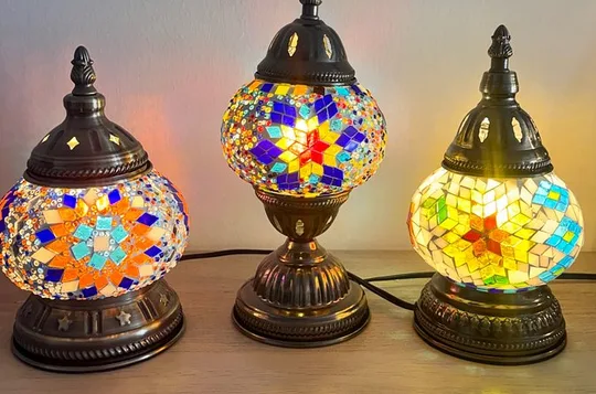 Mosaic Glass Lamps Art Class Workshop in Kissimmee