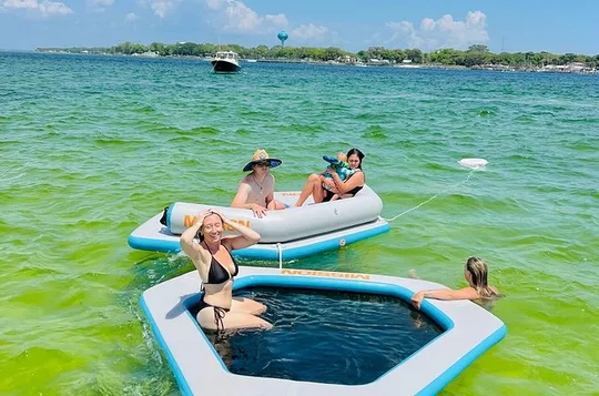 Private Crab Island Tour with Inflatables and Slide