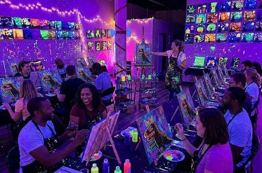NEON Sip and Paint Experience